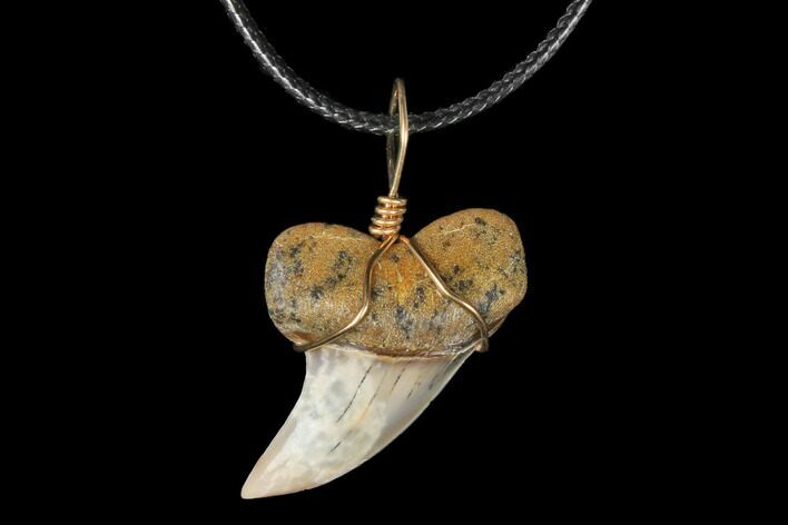 Fossil Mako Tooth Necklace - Bakersfield, California #130870